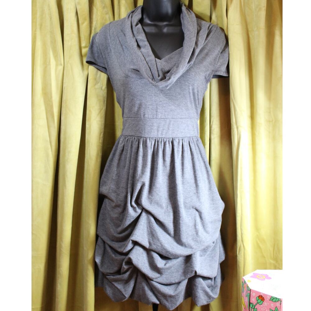 Gray Cowneck Short Sleeve PreLoved Dress Large
